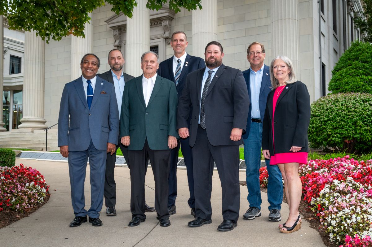 Erie County Council Members standing front of Erie County Courthouse in Erie, PA